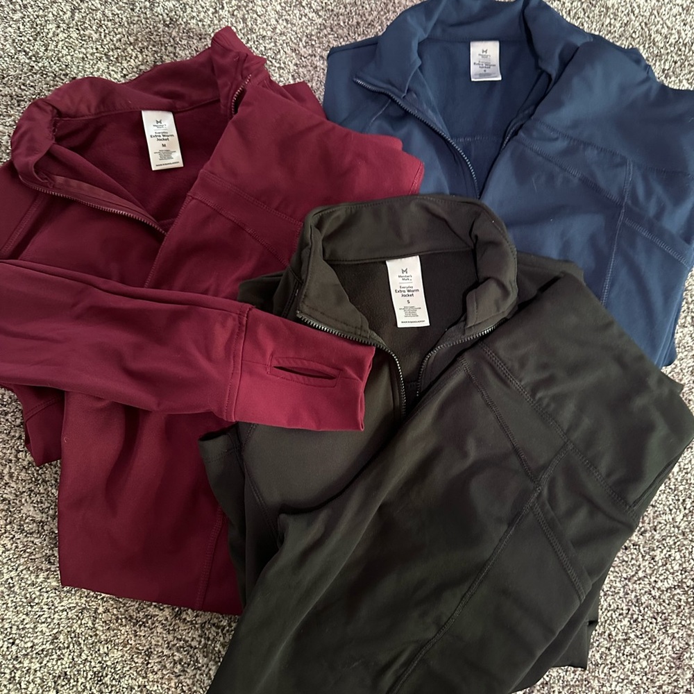 BUNDLE-Stylish Women's Utility Jackets - Black, Burgundy, and Navy